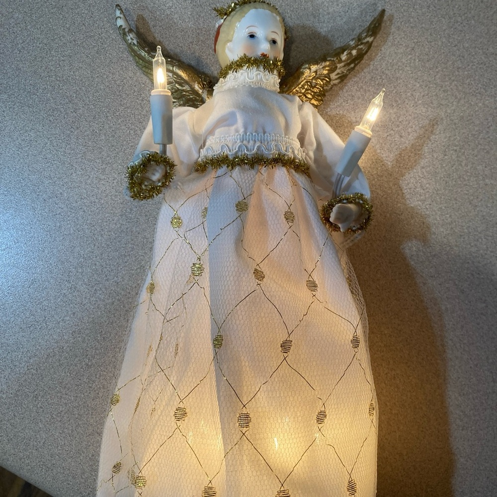 Silvestri 10-light Angel Christmas tree topper Vintage